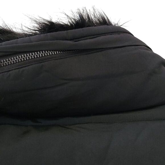 New York & Co. Black Puffer Coat with Faux Fur Lined Hood, Size XL, EUC - Picture 4 of 11